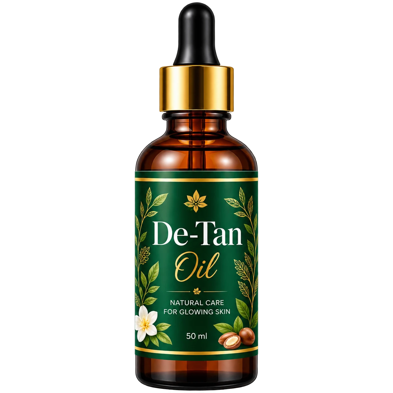 Ayurvedic and Herbal De Tan oil for Glowing Skin and Even Complexion Made with Potent and Rare wild Herbs 50 ml